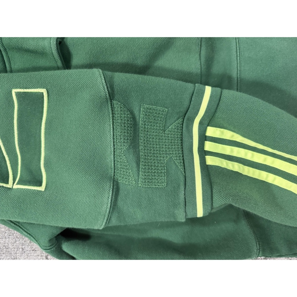 Adidas Ivy Park Sweatshirt Womens Small Green Raglan Crewneck Logo Sleeve Fleece - Picture 8 of 12